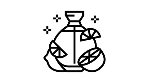 Citrus notes perfume line icon animation Vidéo 224376646