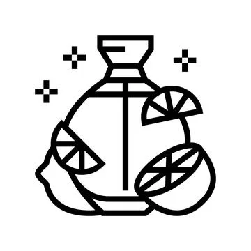 Citrus notes perfume line icon vector illustration Stock Illustration