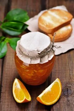 Citrus orange jam Stock Photos