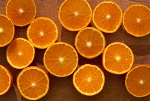 Citrus oranges slices background pattern 스톡 사진