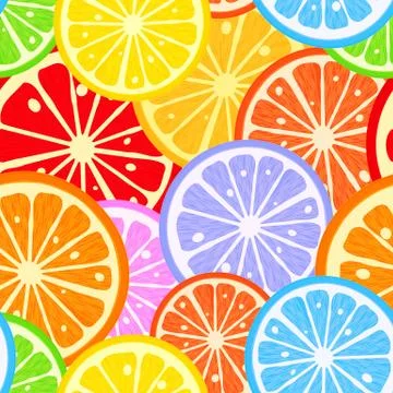 Citrus pattern Stock Illustration