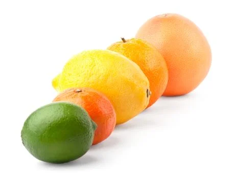 Citrus in row Stock Photos
