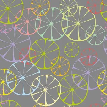 Citrus seamless background Stock Illustration