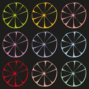 Citrus seamless background Stock Illustration