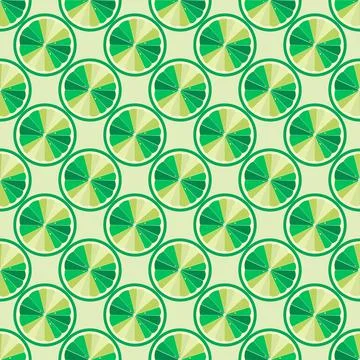 Citrus seamless pattern. Seamless pattern of lime slices. Fruit collection. V Illustrazione stock