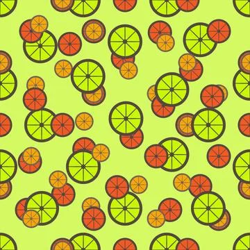 Citrus seamless pattern Seamless pattern with pieces of lemon, grapefruit ... Stock Photos