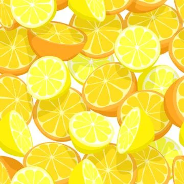 Citrus seamless tile Stock Illustration