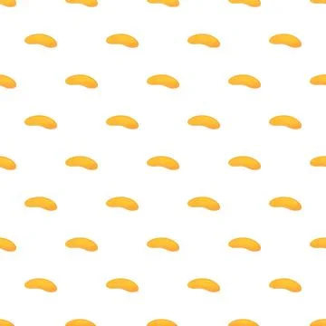 Citrus segment seamless pattern on white background Stock Illustration