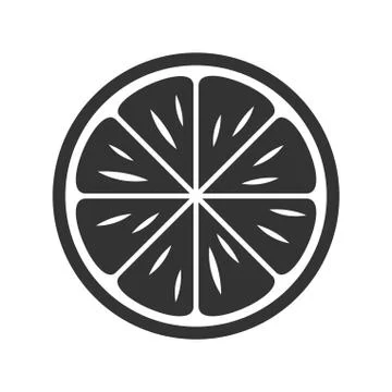 Citrus slice icon. Vector illustration. Stock Illustration