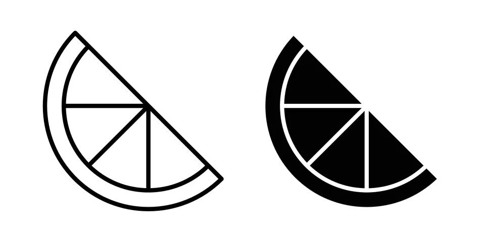 Citrus slice icon vector, symbol, logo illustrations Stock Illustration