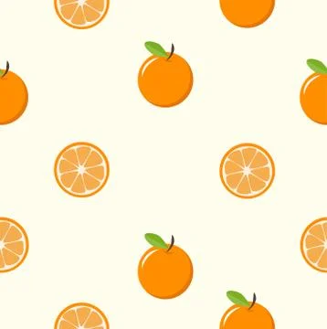 Citrus slice  oranges  Seamless pattern Illustrazione stock