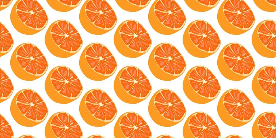 A Citrus Slice Pattern Ideal for Fresh and Inviting Designs in Various Contex Stock Illustration