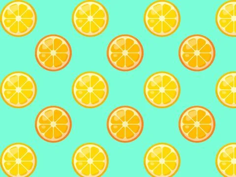 Citrus slices pattern. Vector illustration. Stock Illustration