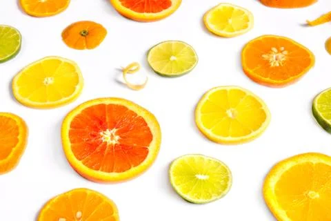 Citrus slices Stock Photos