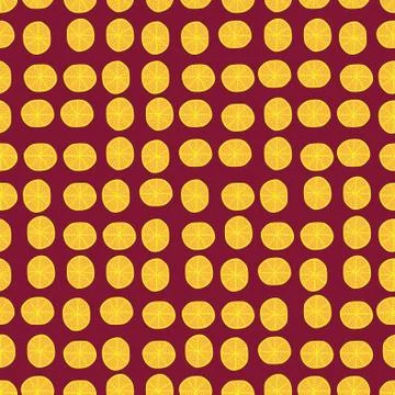 Citrus slices seamless vector pattern Stock Illustration