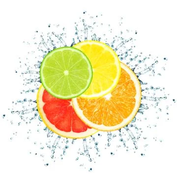 Citrus splash Stock Photos