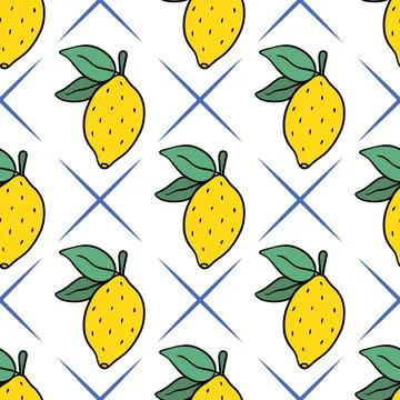 Citrus summer seamless pattern Vector graphics Ilustração Stock