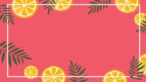 Citrus Summer Tropical Frame Design Stock Footage 311296286