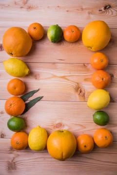 Citrus on the table Stock Photos