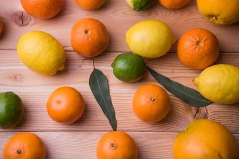 Citrus on the table Stock Photos