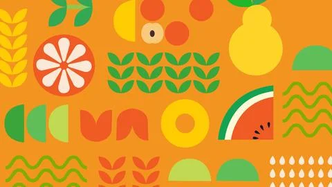 Citrus Themed Abstract Background Stock Illustration