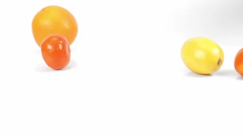 Citrus on the white slow motion Stock Footage 220092744