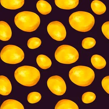 Citrus yellow lemon. Seamless pattern for prints on wallpaper, textiles, di.. Stock Illustration