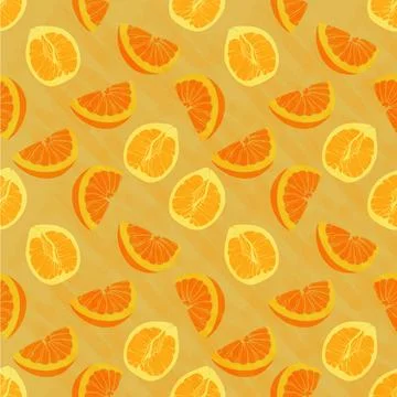 CitrusPatternOrangeSlices Stock Illustration