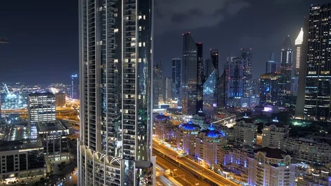 Citscape View of High Rise Skyscraper Buildings in Business District Stock Footage 103207914