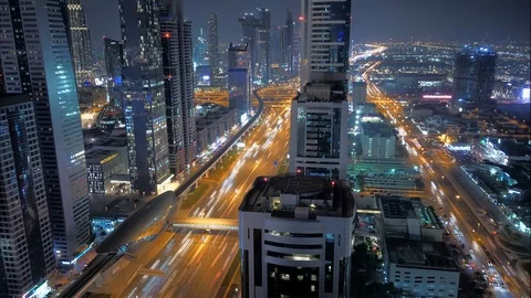 Citscape View of High Rise Skyscraper Buildings in Business District Stock Footage 103207943