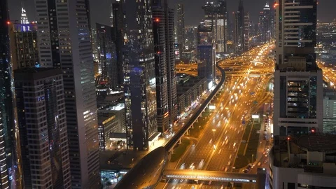 Citscape View of High Rise Skyscraper Buildings in Business District Stock Footage 103207970