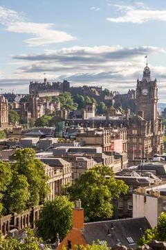 Citscape view over Edinburgh Stock Photos
