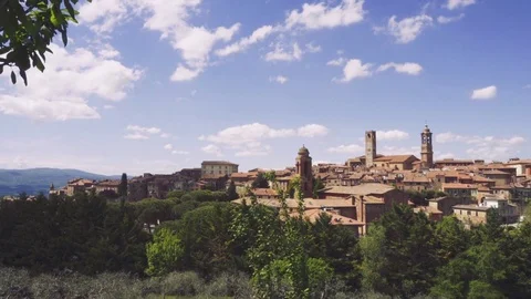 Città della Pieve - Landscape - Panoramic shot - Umbria, Italy Stock Footage 82881885