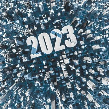 City 2023 concept Stock Illustration