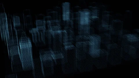 City 3d rotating 2 Vídeo Stock 146555899