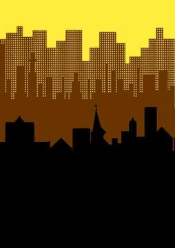 City 6 Stock Illustration