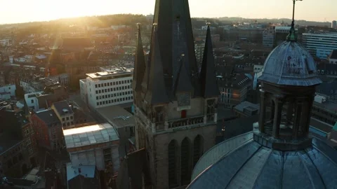 The city of Aachen, Germany Stock Footage 307926044