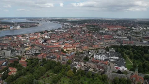  the city of Aalborg Stock Footage 284455072