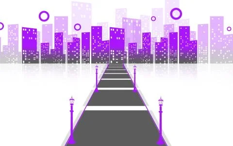 City in abstract background Stock Illustration