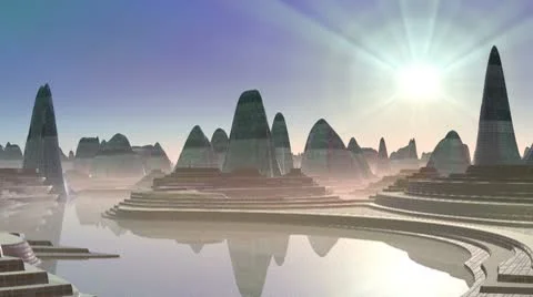 City of aliens Stock Footage 8972804
