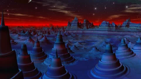 City of aliens. Stock Footage 10599824