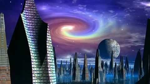 City of aliens Vídeo Stock 10842962
