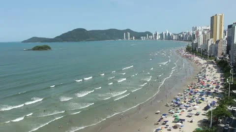 City and Beach timelapse Видео 17958520