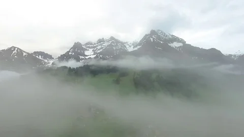 City and the mountain top view. Footage. View from above of Valley overlook Stock Footage