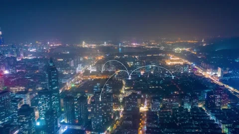 City and network connection concept.communication.smart city Stock-Footage 146907151