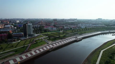 City and river Stock Footage 217853455