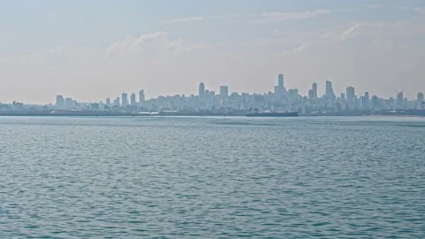 City and Sea Stock Footage 140676136