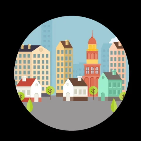 City animation Stockmateriaal After Effects