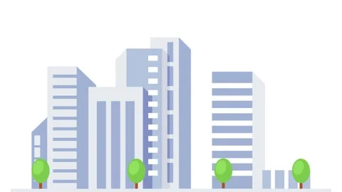 City animation Stock Footage 195943444