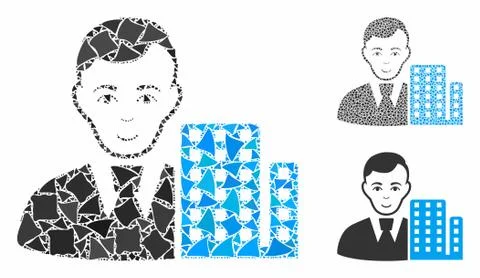 City architect Composition Icon of Humpy Pieces Stock Illustration
